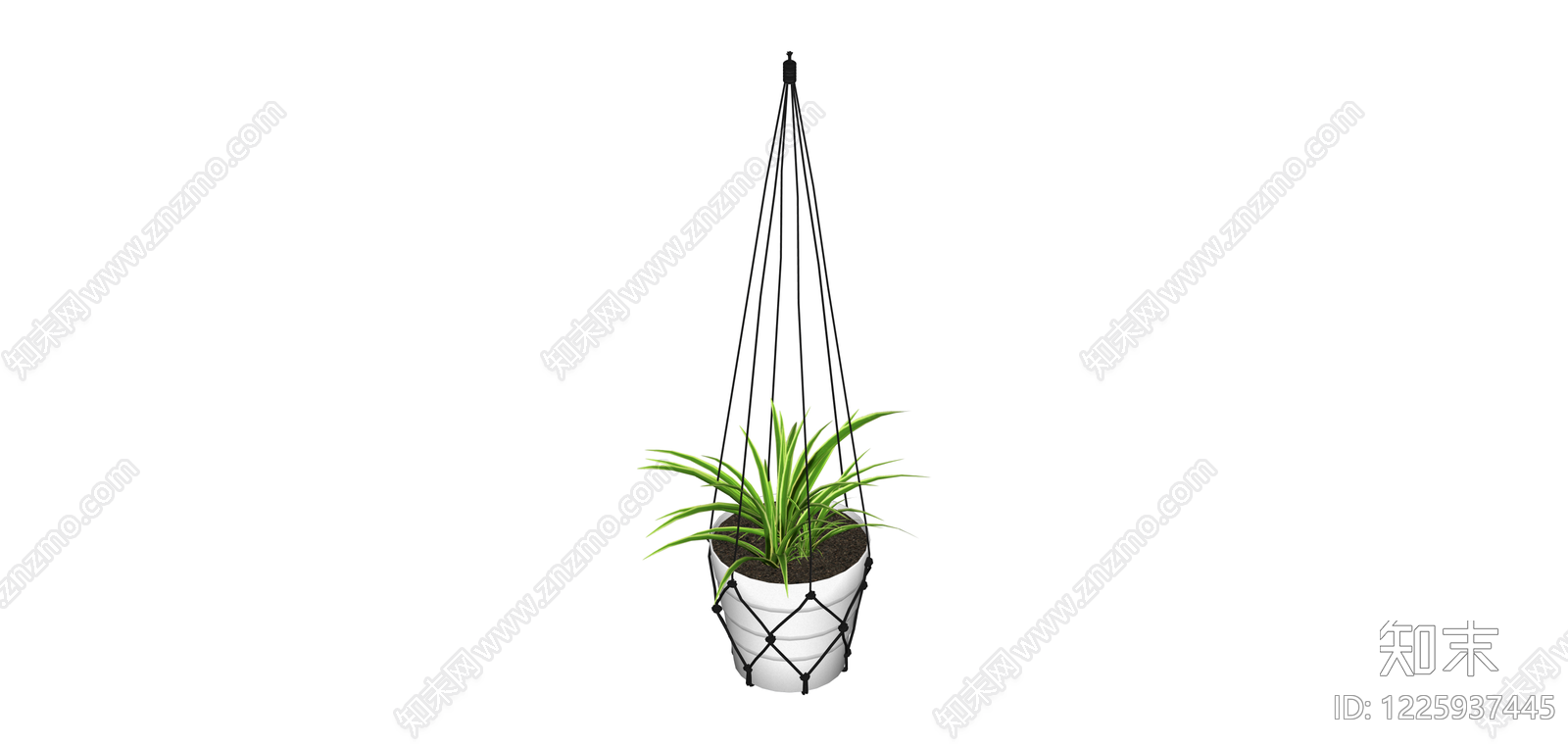 悬挂式盆栽绿植SU模型下载【ID:1225937445】