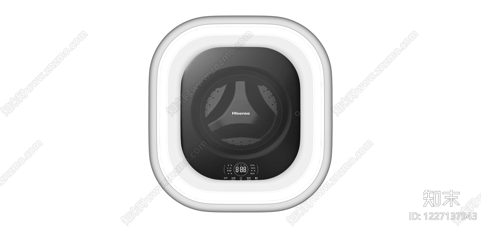 白色方形迷你洗衣机SU模型下载【ID:1227137943】