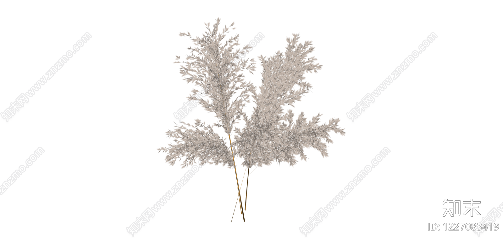 银灰色干花艺组合SU模型下载【ID:1227083419】
