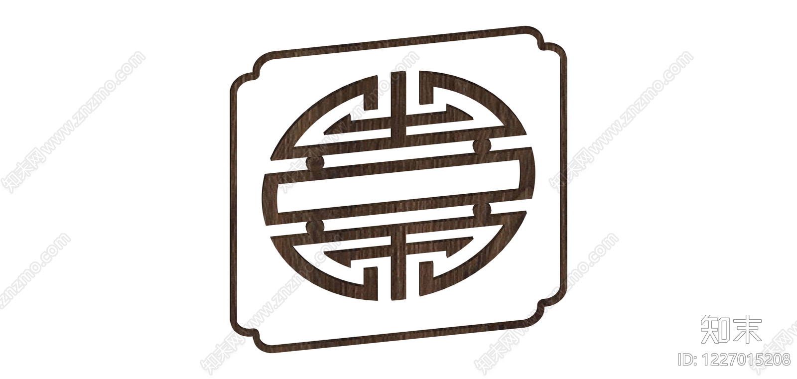 木质寿字纹装饰牌SU模型下载【ID:1227015208】