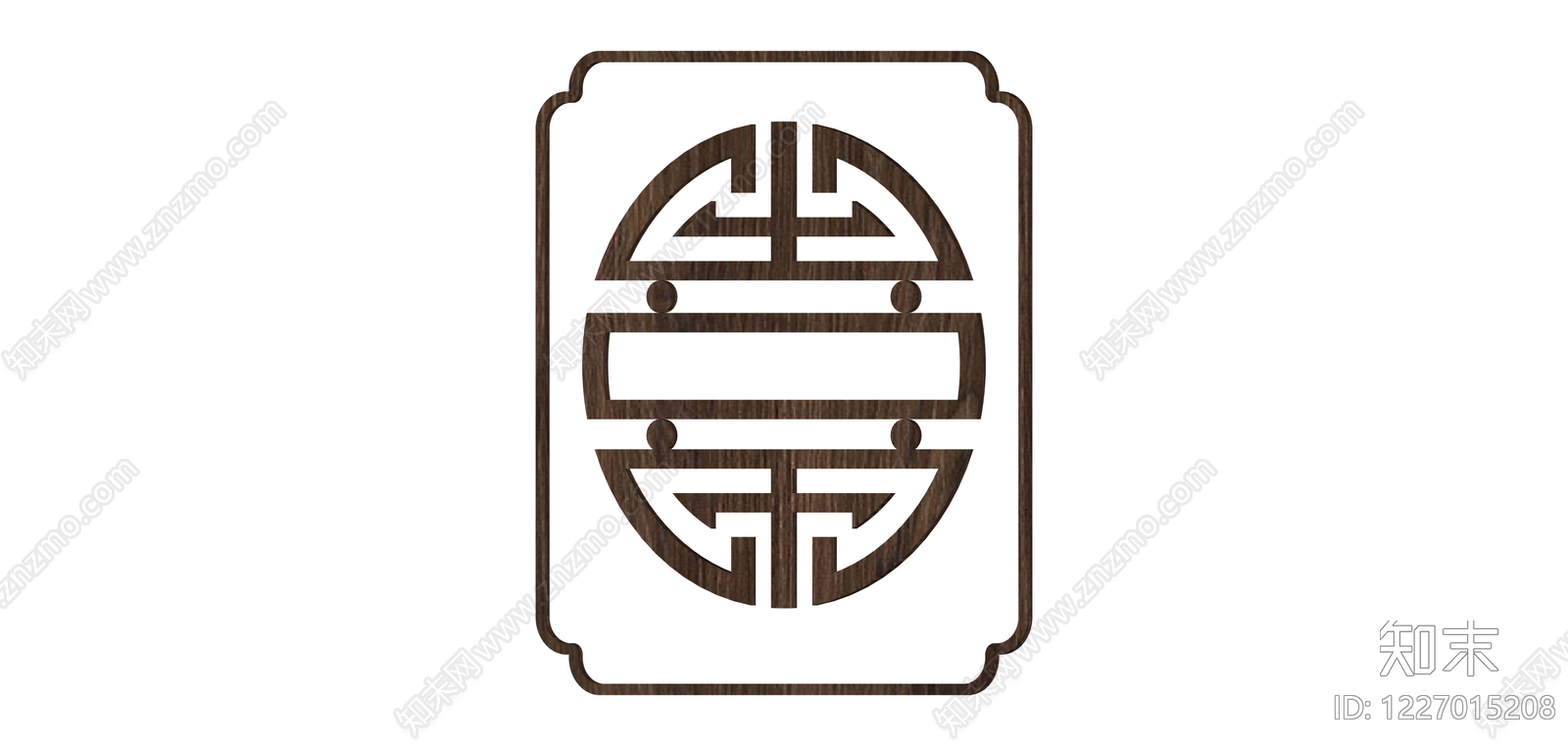 木质寿字纹装饰牌SU模型下载【ID:1227015208】