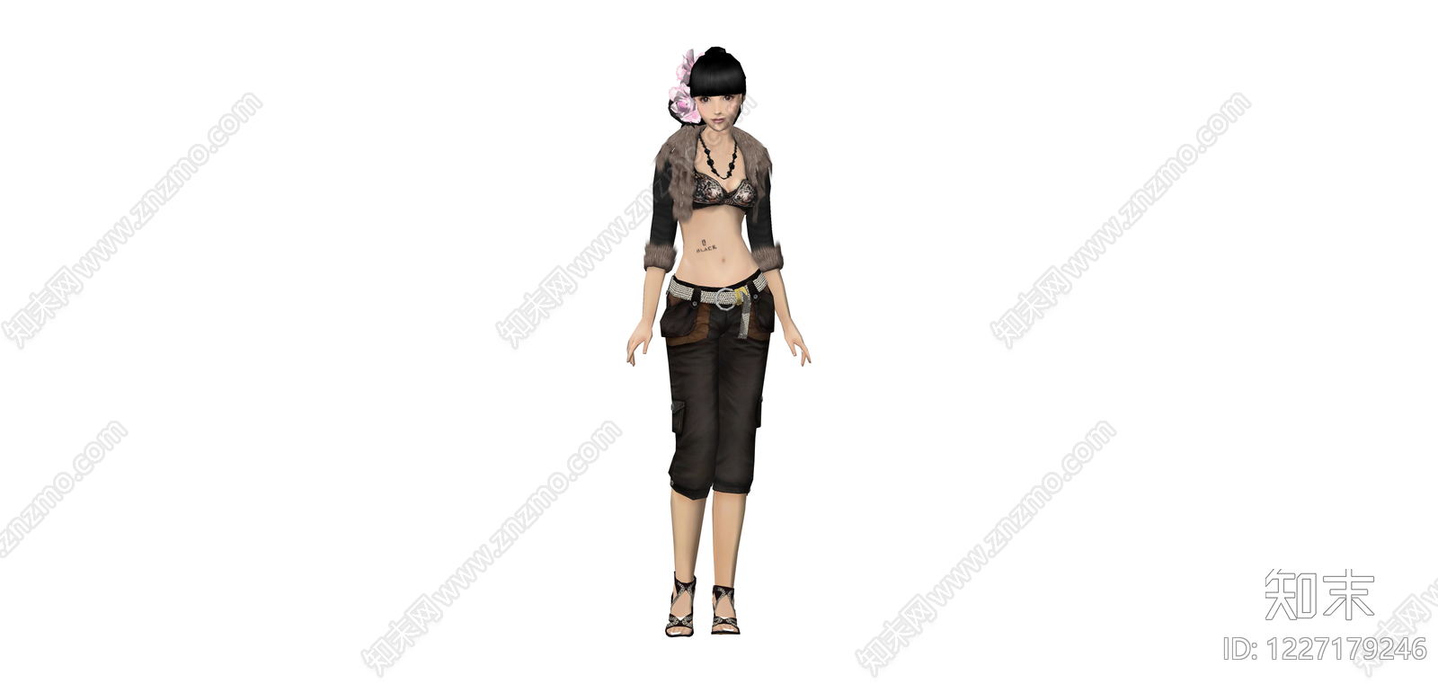 全身女性角色模型SU模型下载【ID:1227179246】