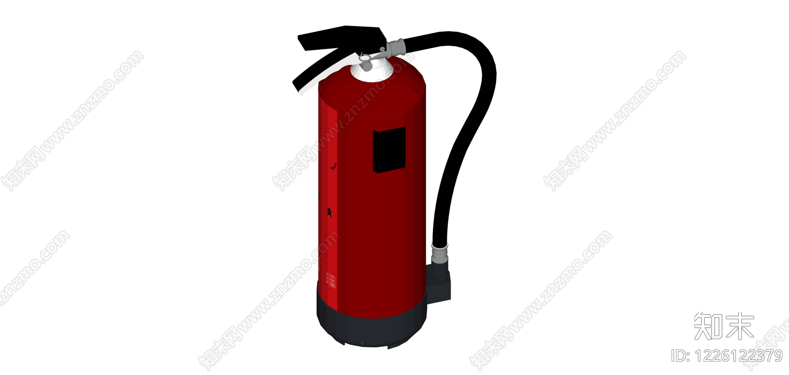 红色CO2灭火器组件SU模型下载【ID:1226122379】