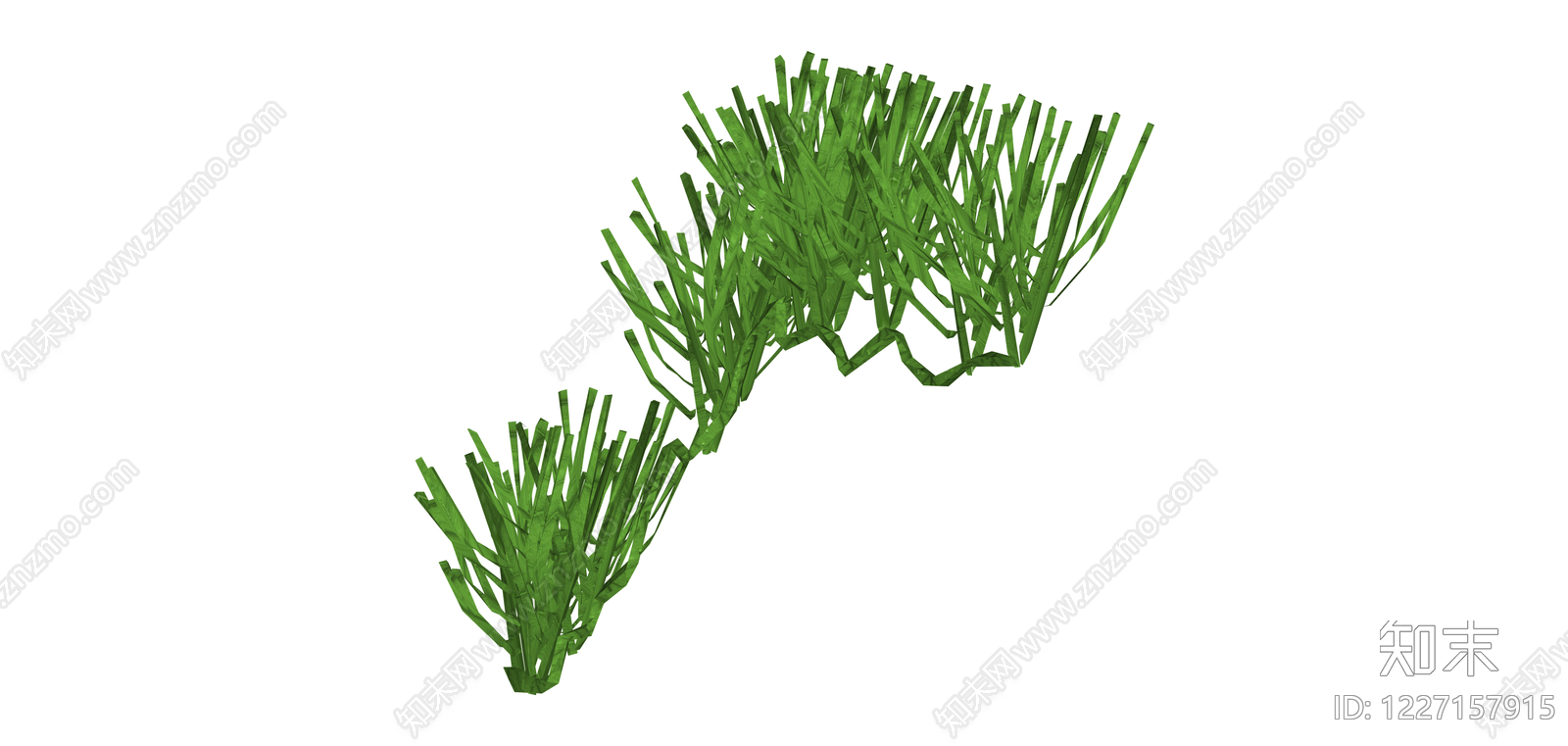 仿真绿植带状模型SU模型下载【ID:1227157915】