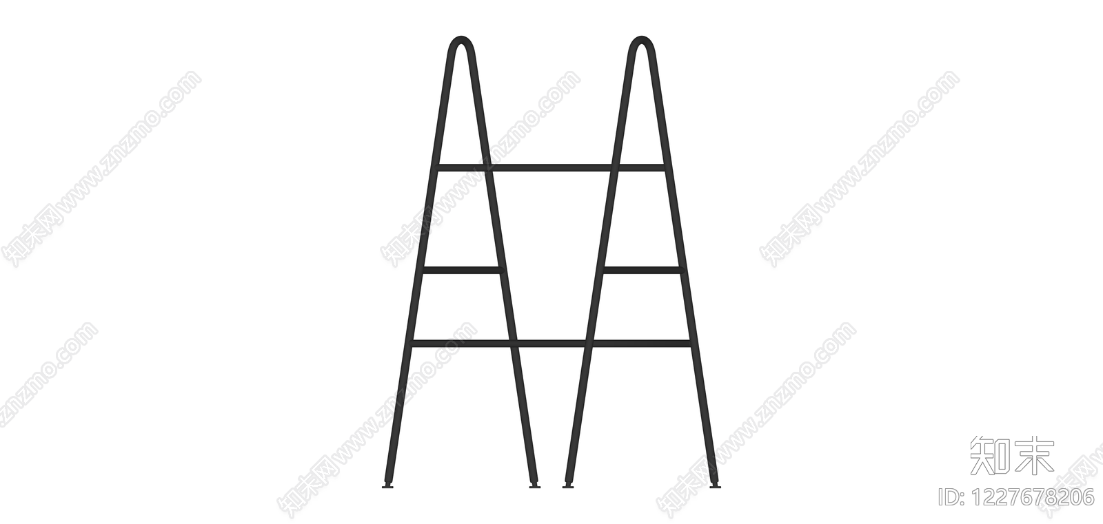 A型折叠梯SU模型下载【ID:1227678206】
