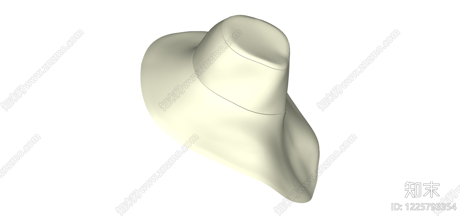 宽檐遮阳帽模型SU模型下载【ID:1225793354】