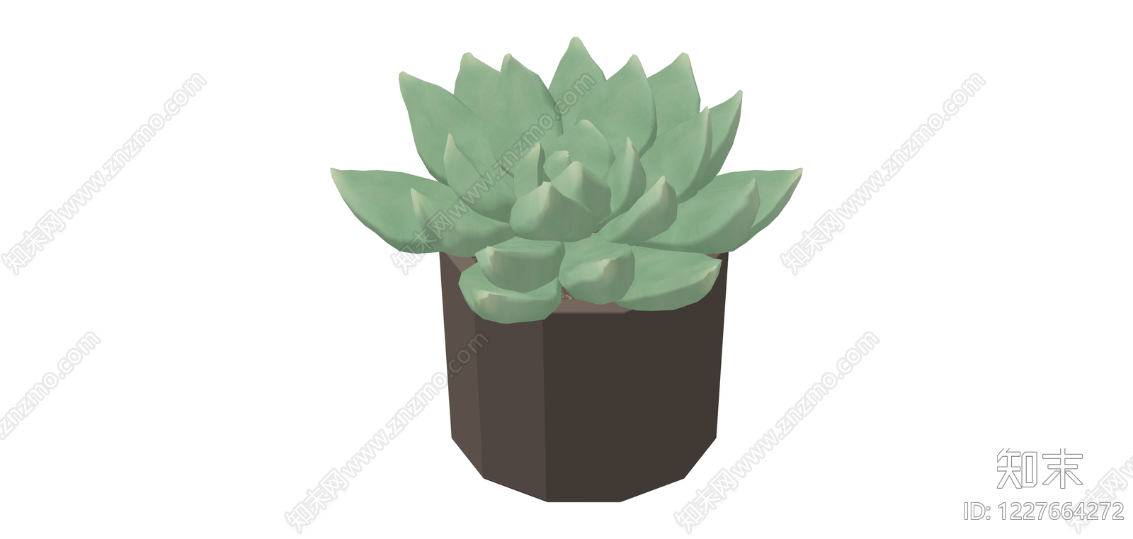 多边形风格盆栽植物SU模型下载【ID:1227664272】