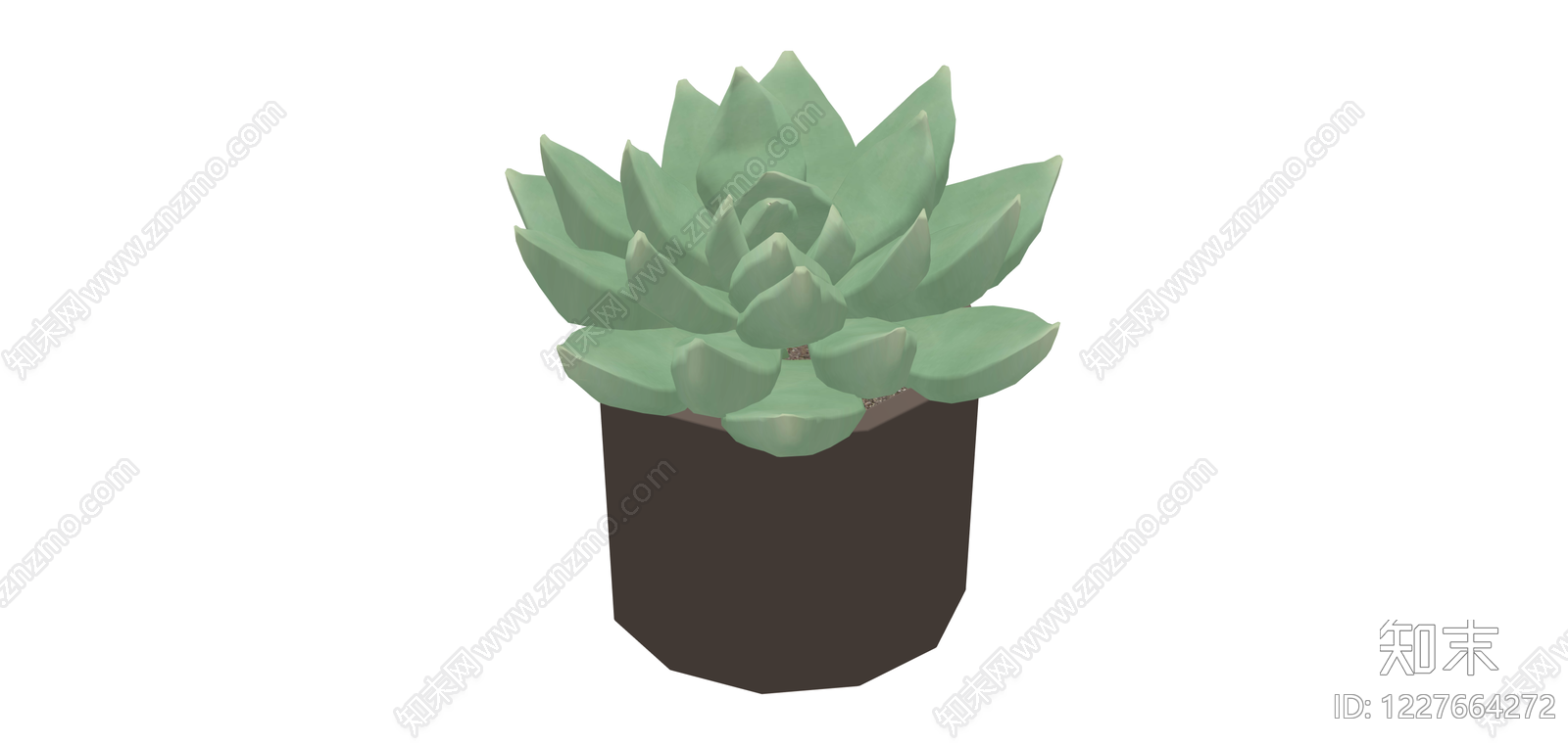 多边形风格盆栽植物SU模型下载【ID:1227664272】