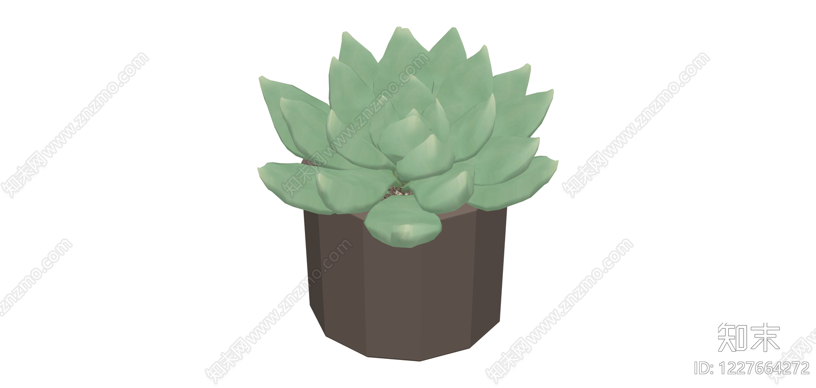 多边形风格盆栽植物SU模型下载【ID:1227664272】