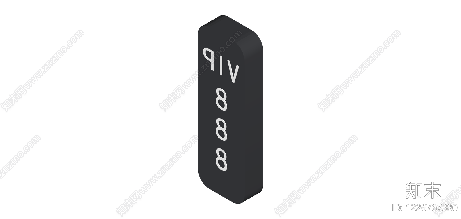 VIP号码牌SU模型下载【ID:1226767380】