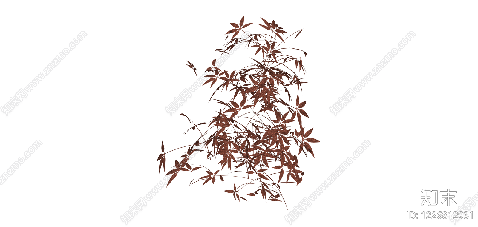 红叶灌木植物模型SU模型下载【ID:1226812931】