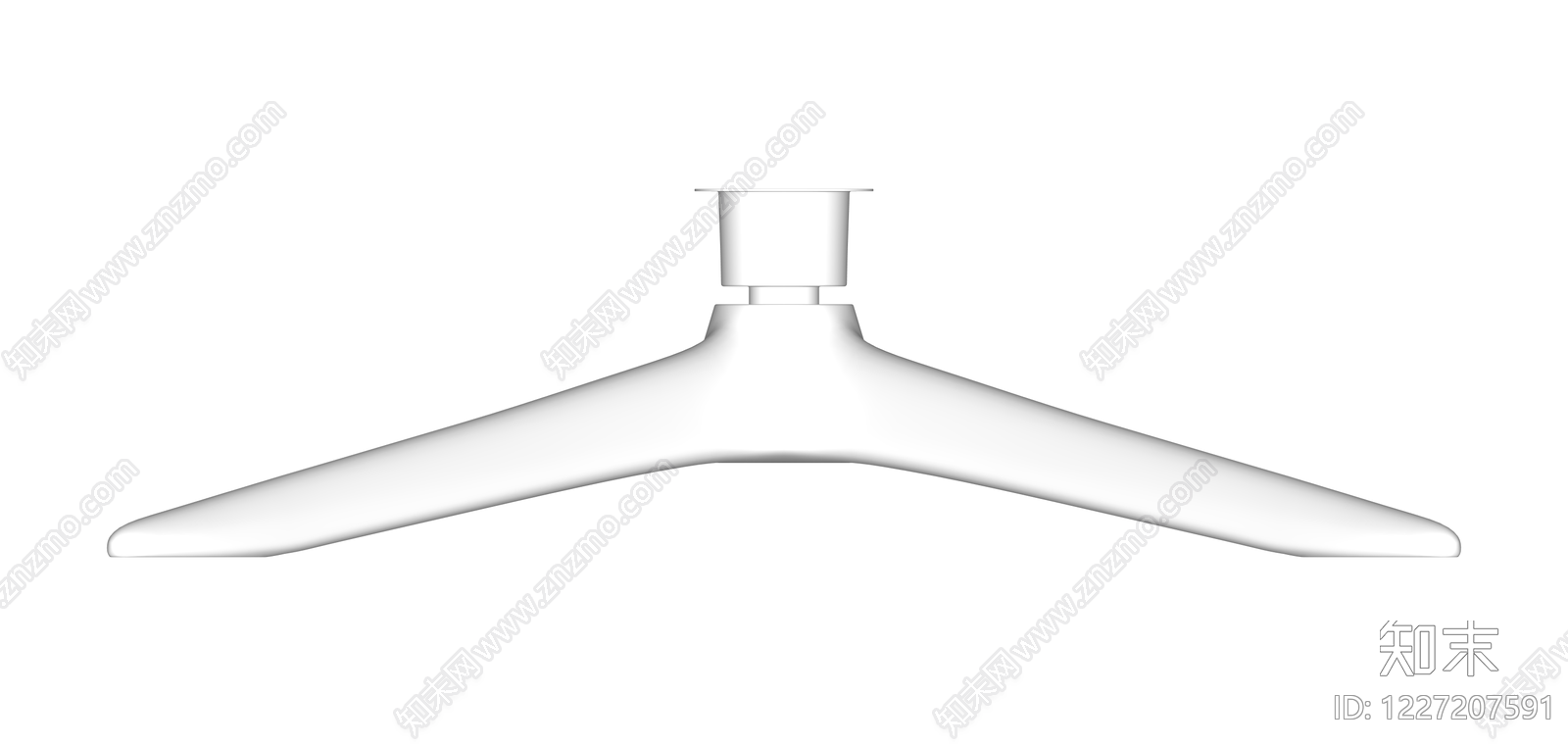 三叉造型灯具白模SU模型下载【ID:1227207591】