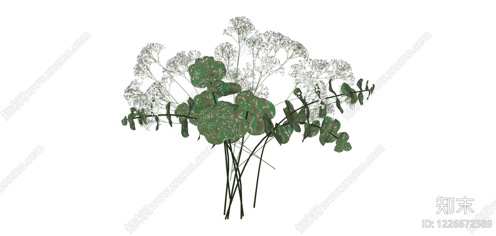 花艺组合绿植SU模型下载【ID:1226672589】
