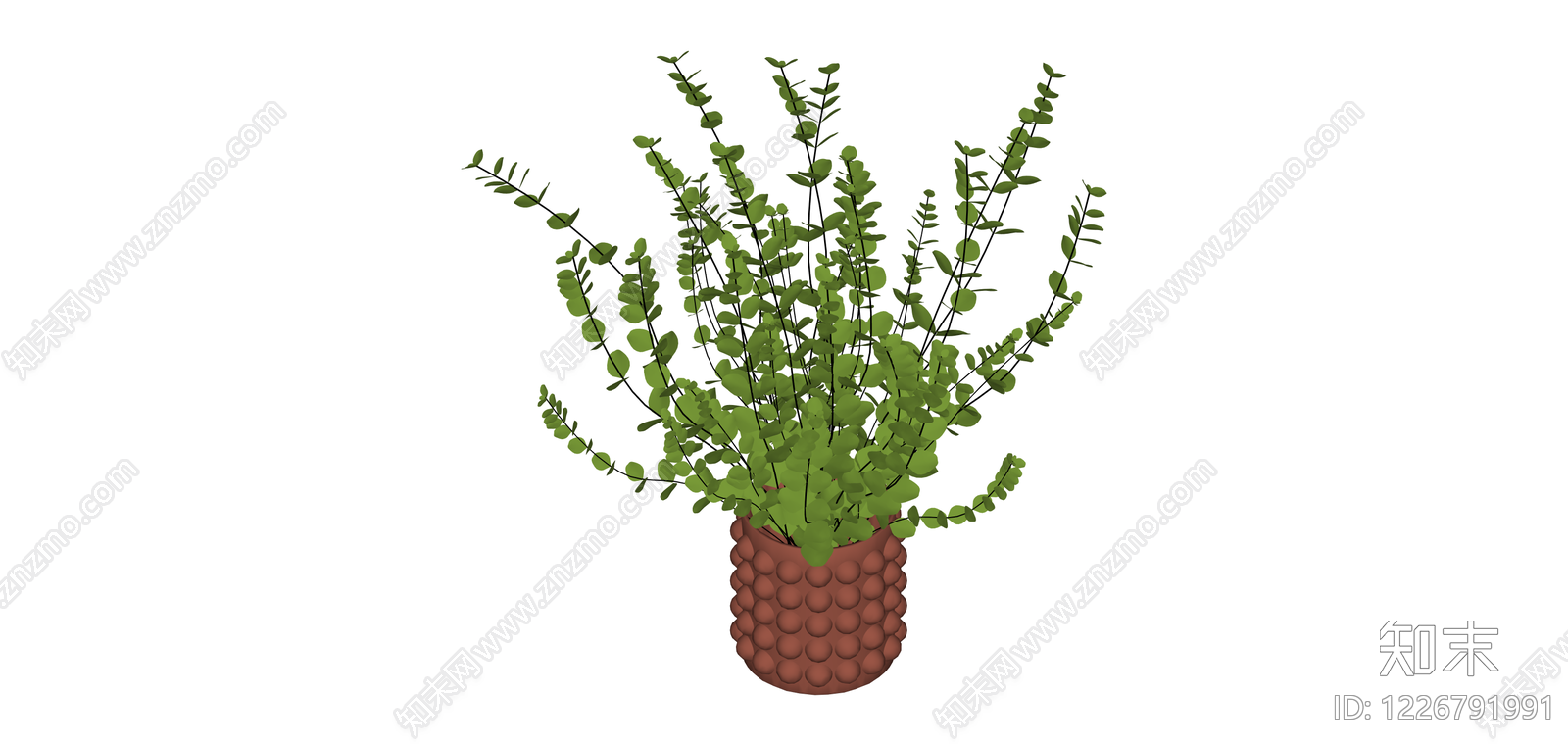 带盆绿植盆栽SU模型下载【ID:1226791991】