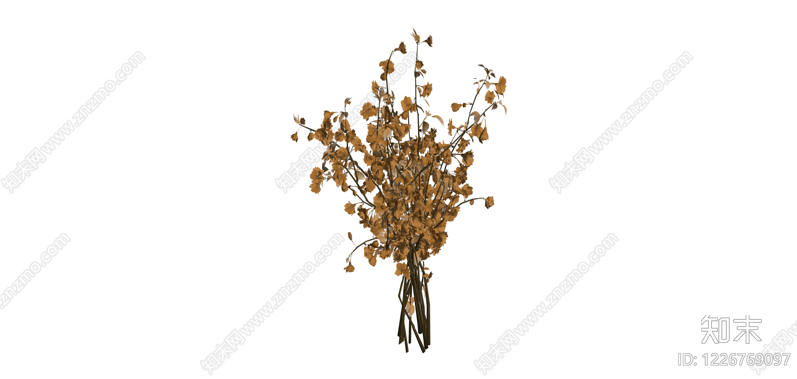 枯黄花艺干枝组合SU模型下载【ID:1226769097】