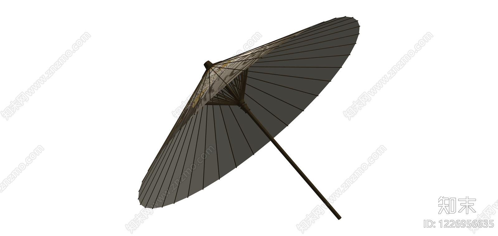 日式油纸伞SU模型下载【ID:1226956635】