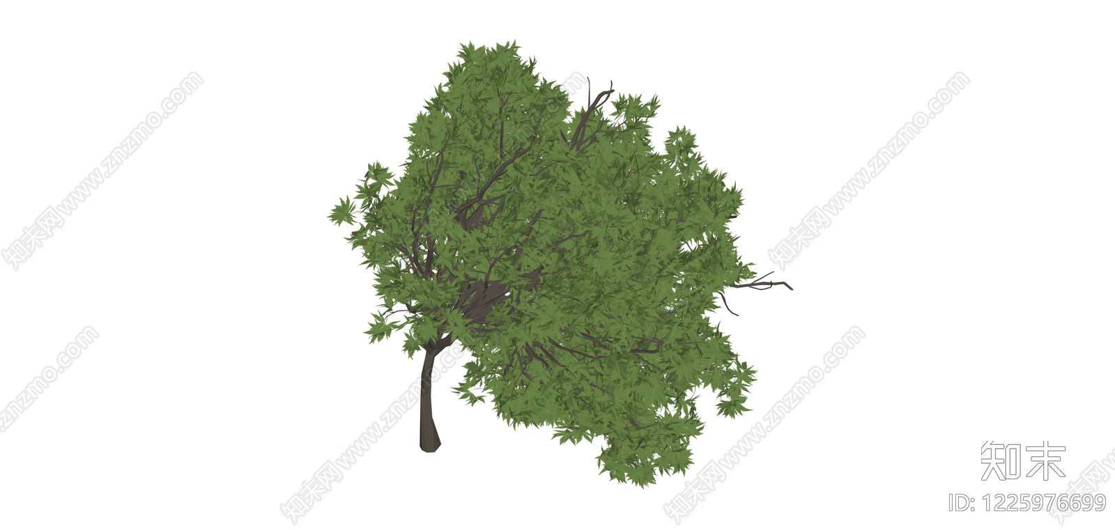 完整绿色景观树木SU模型下载【ID:1225976699】