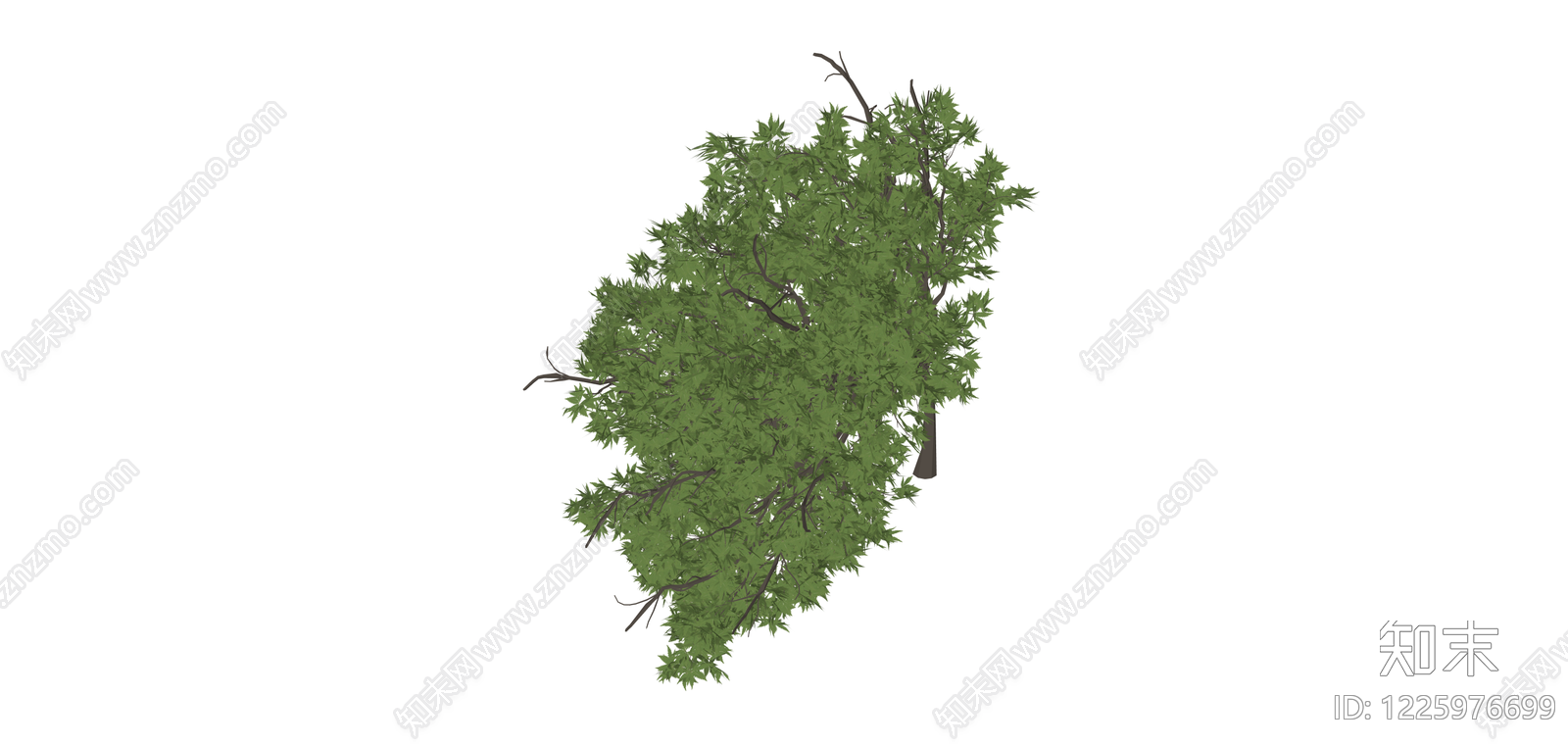 完整绿色景观树木SU模型下载【ID:1225976699】