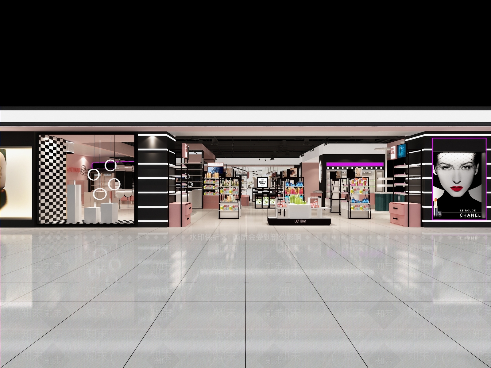 现代化妆品专卖店SU模型下载【ID:133120070】