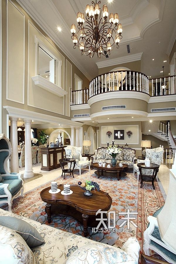 法式简约家装别墅施工图施工图下载【ID:530994453】