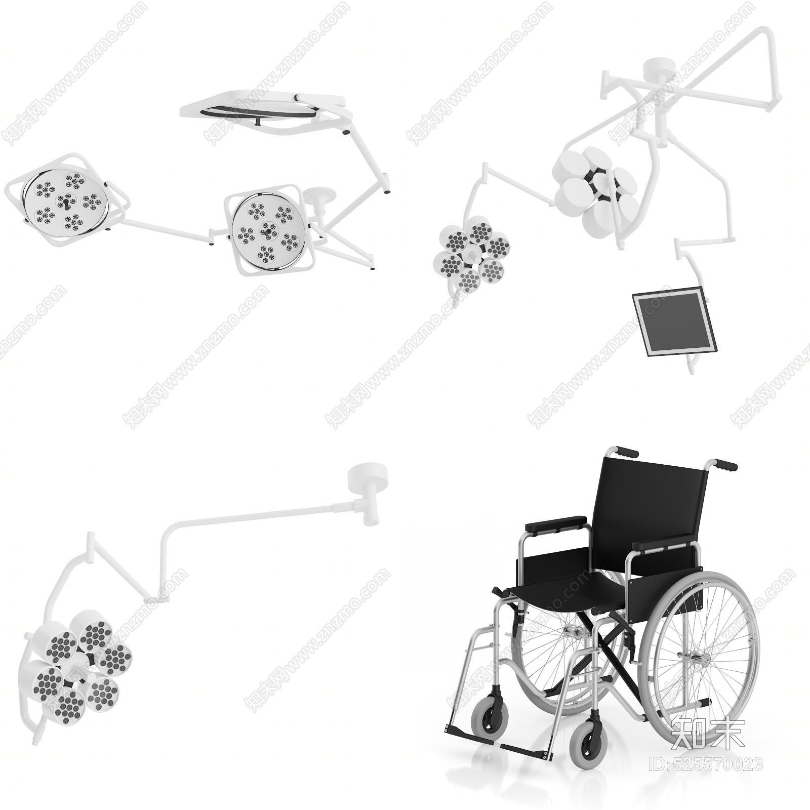 现代医疗设备组合3D模型下载【ID:525570023】
