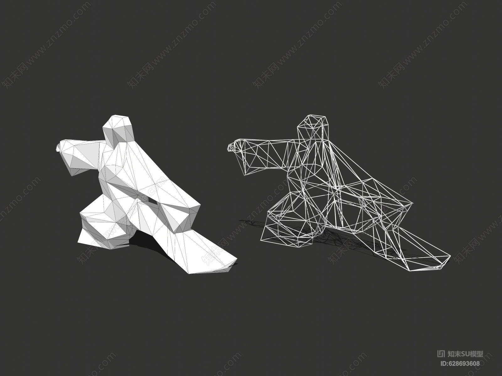 雕塑SU模型精品下载_SketchUp模型_知末网