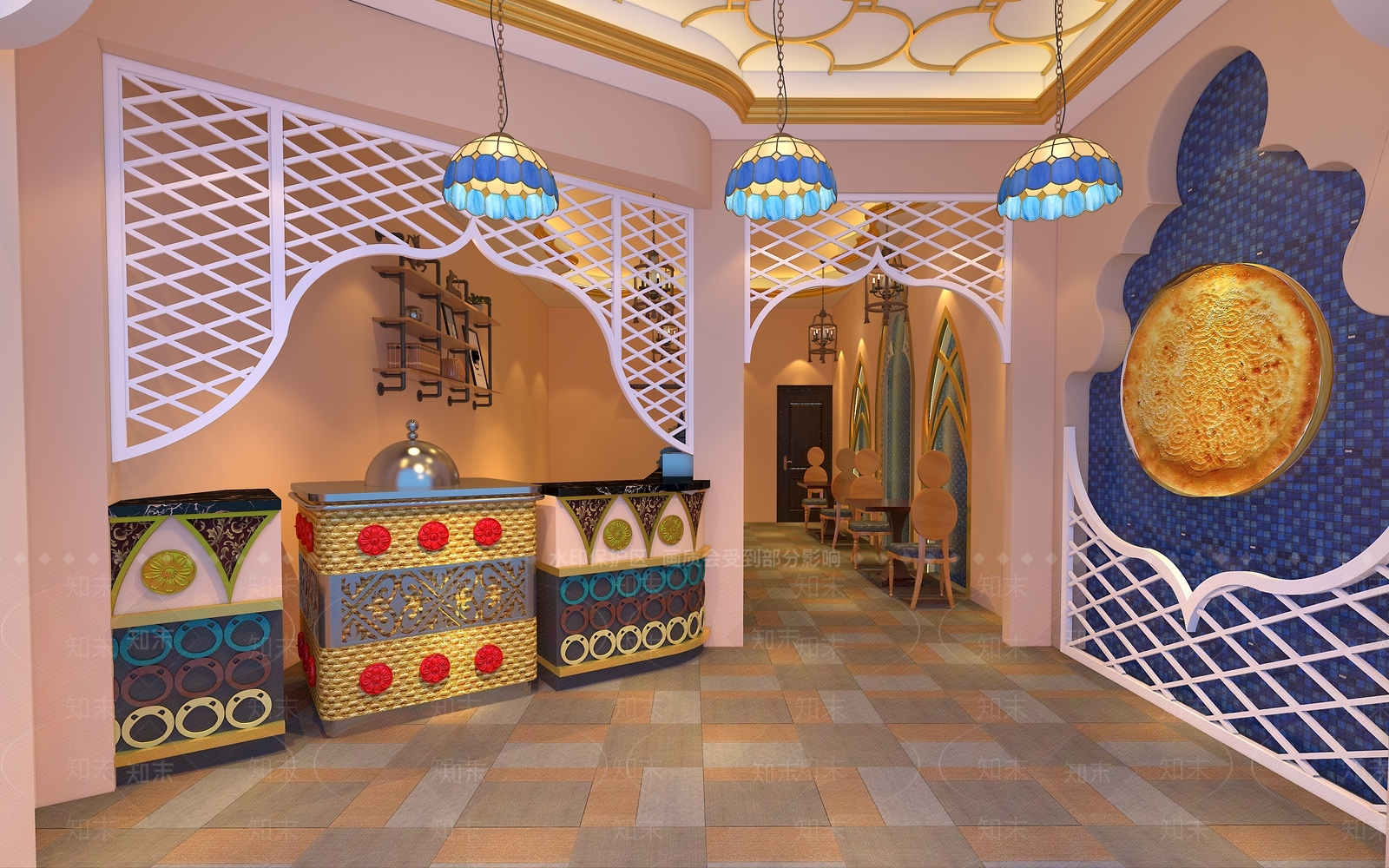 伊斯兰风格新疆馕坑店3D模型下载【ID:133532047】