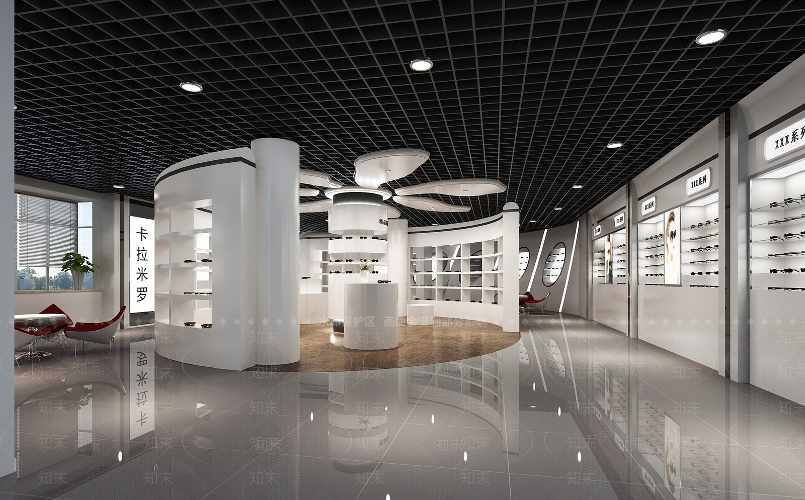 现代展眼镜展厅3D模型下载【ID:532651454】