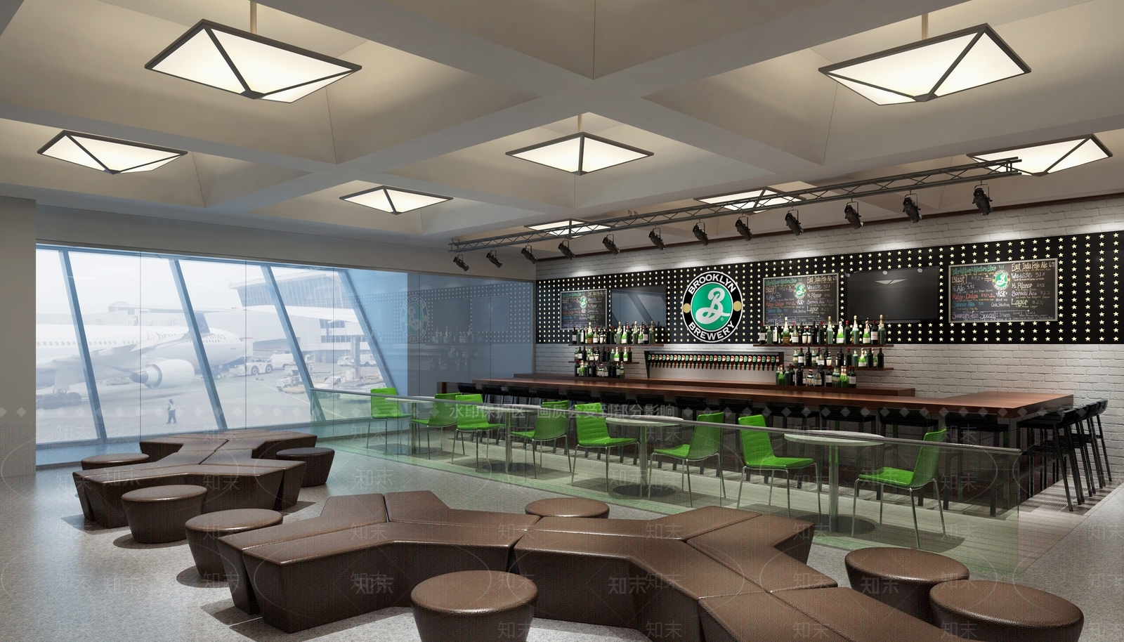 现代机场候机厅3D模型下载【ID:534177471】