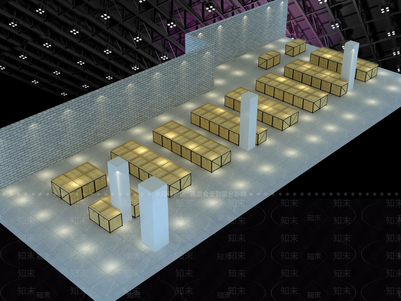 现代超市展柜超市杂粮堆3D模型下载【ID:534934456】