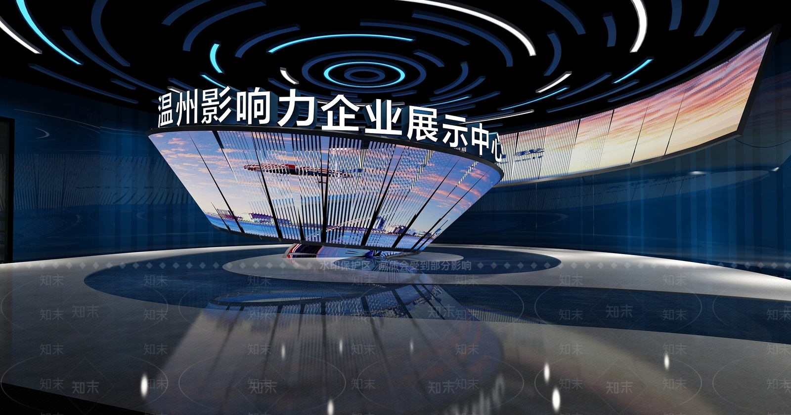 现代展厅展示展馆形象门口企业3D模型下载【ID:932502526】