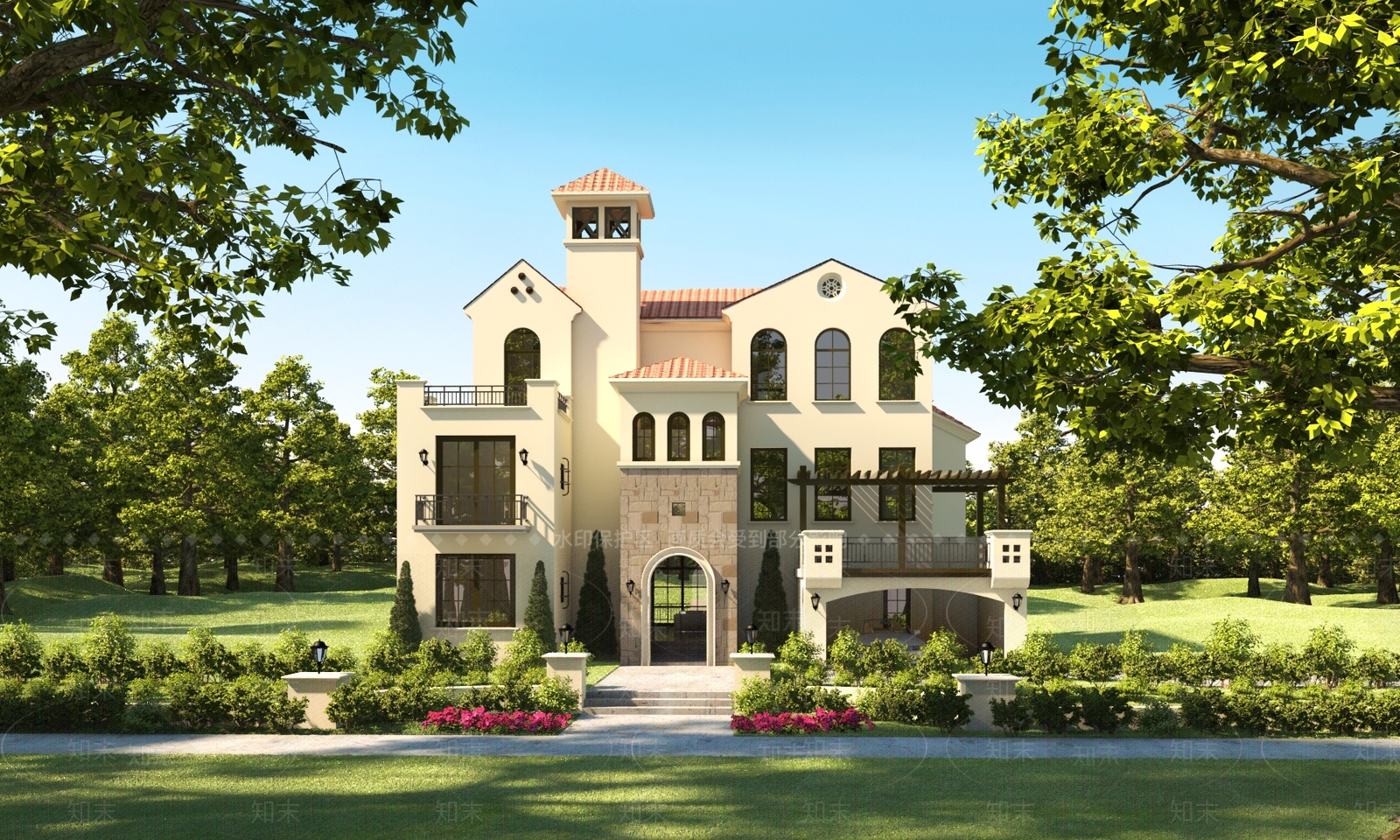 提供精美好看的简欧 贴图素材免费下载,本作品主题是简欧独栋别墅,id