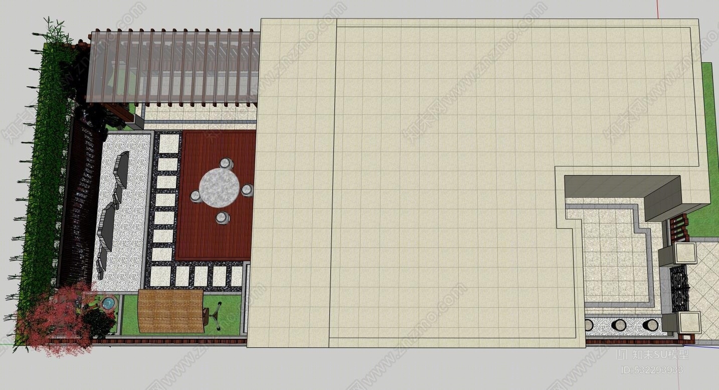 片石景观SU模型下载【ID:532293933】