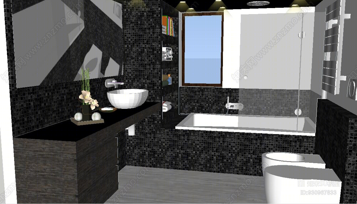 SU卫浴组合模型镜子SU模型下载【ID:930967833】