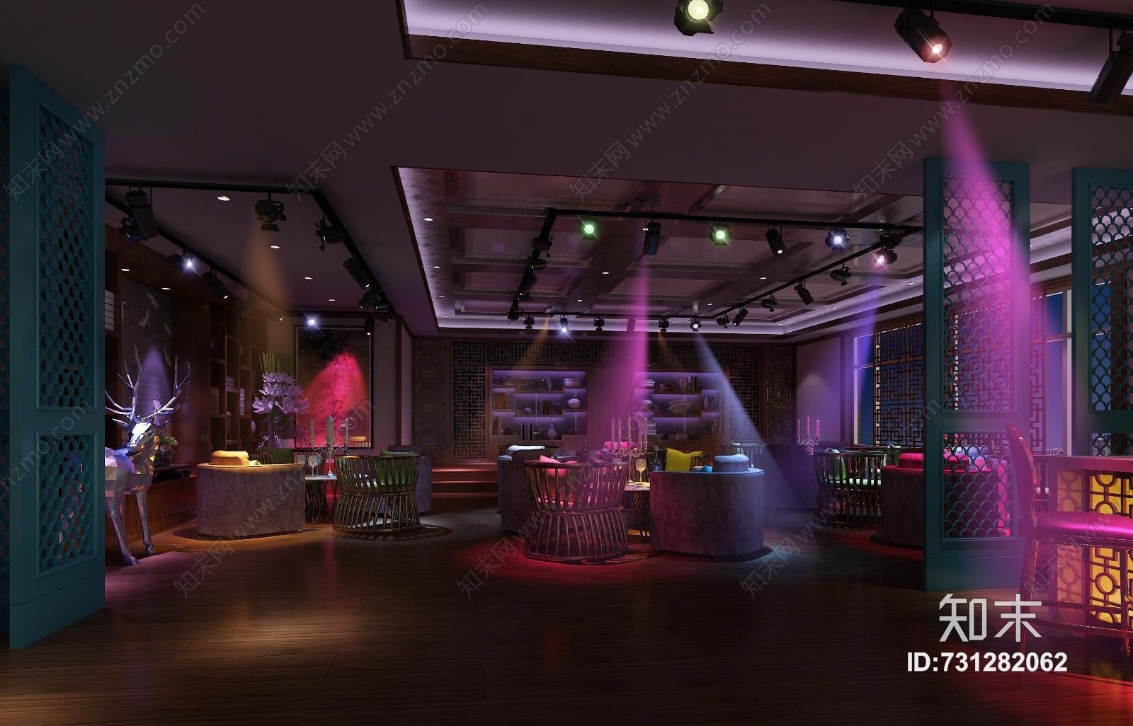 简欧酒吧ktv,酒吧吧台3D模型下载【ID:731282062】