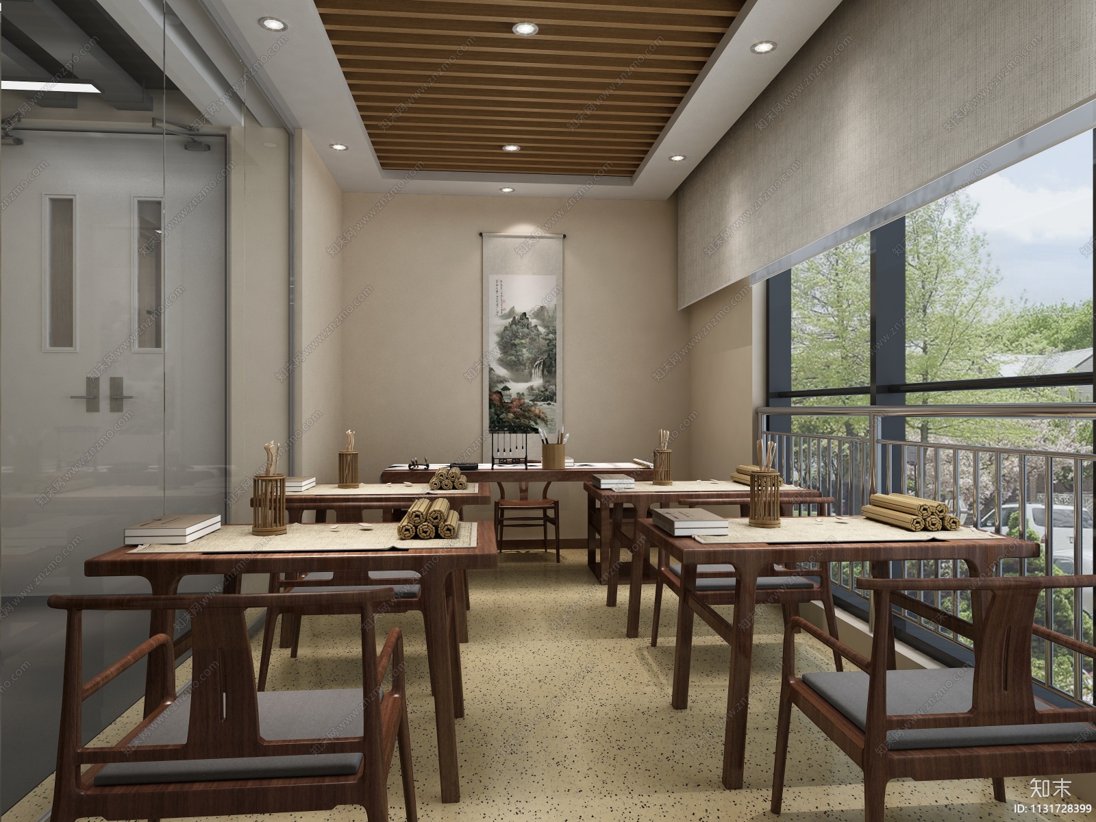 杭州1300㎡教育培训中心装修工程施工图cad施工图下载【ID:1131728399】