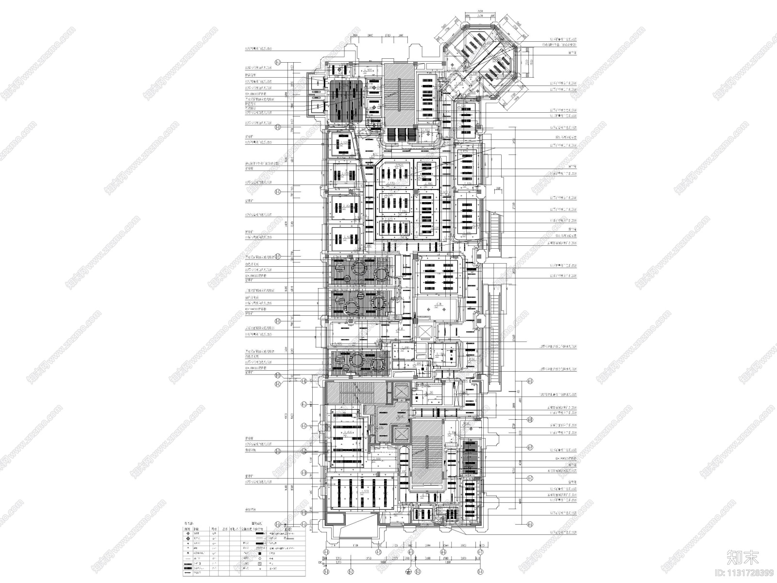 杭州1300㎡教育培训中心装修工程施工图cad施工图下载【ID:1131728399】