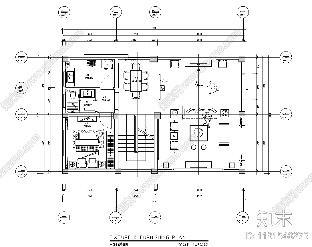 江西新中式别墅装修效果图+施工图CAD2020施工图下载【ID:1131548275】