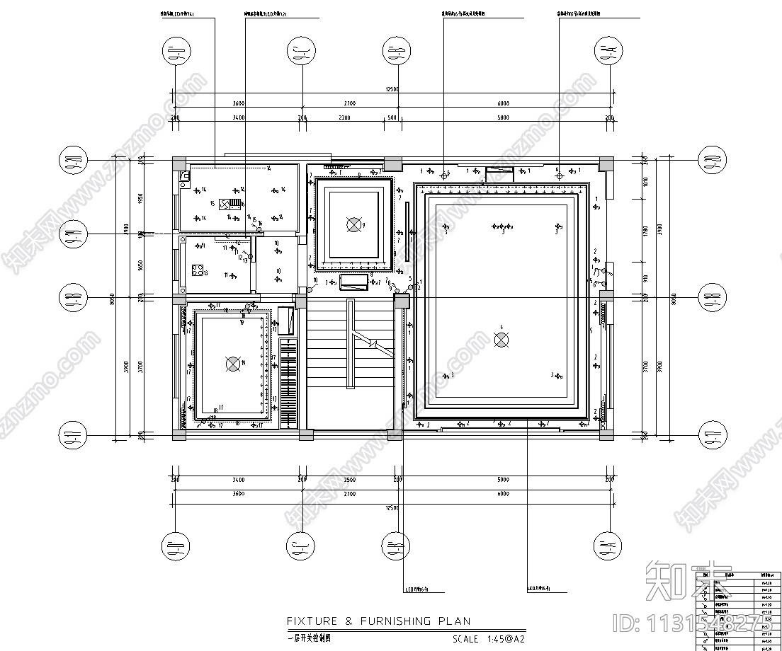 江西新中式别墅装修效果图+施工图CAD2020施工图下载【ID:1131548275】