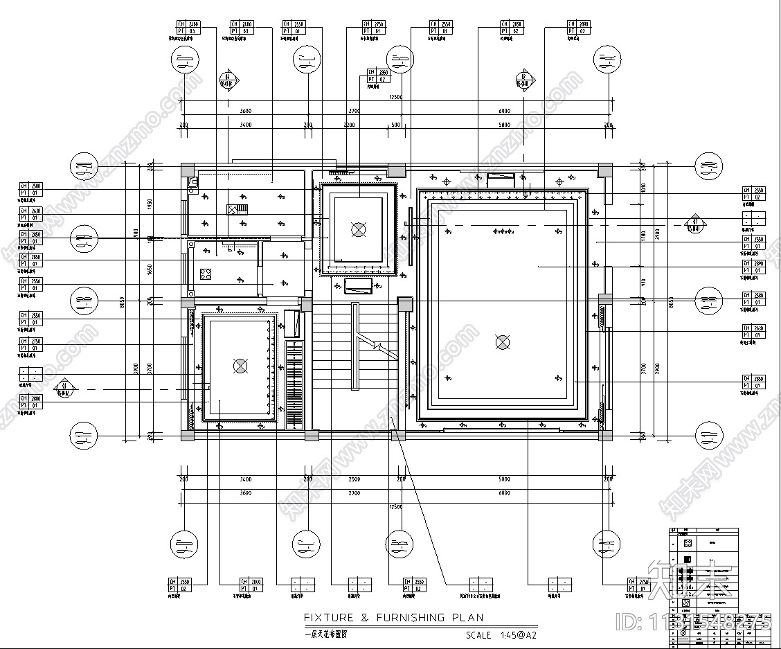 江西新中式别墅装修效果图+施工图CAD2020施工图下载【ID:1131548275】