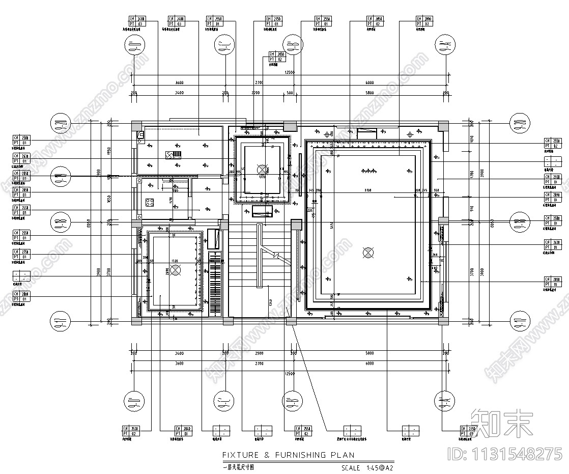 江西新中式别墅装修效果图+施工图CAD2020施工图下载【ID:1131548275】