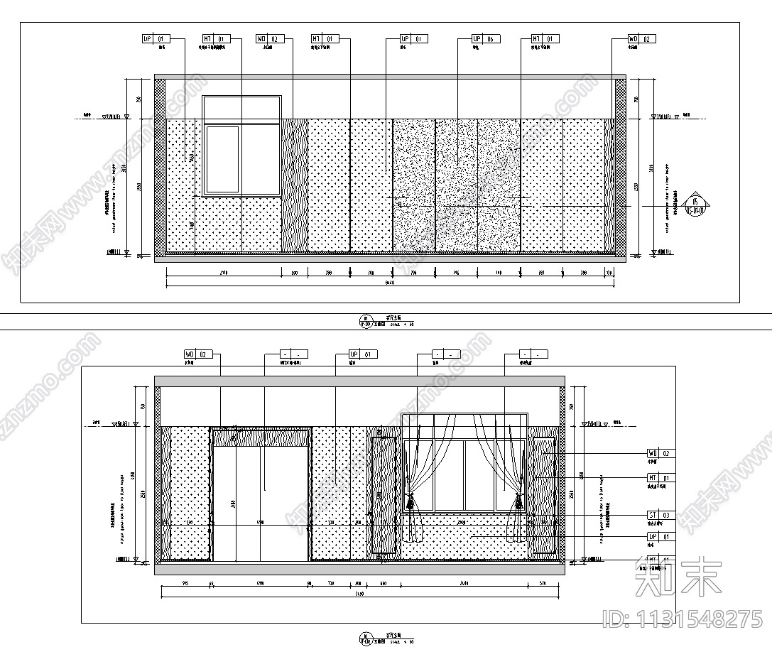 江西新中式别墅装修效果图+施工图CAD2020施工图下载【ID:1131548275】