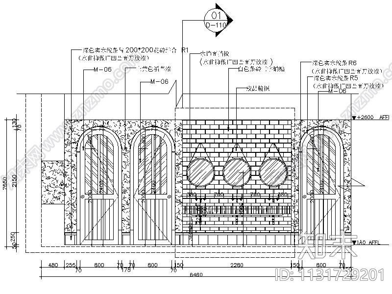 乌鲁木齐特色民族风情餐厅室内设计施工图（含实景图）cad施工图下载【ID:1131729201】
