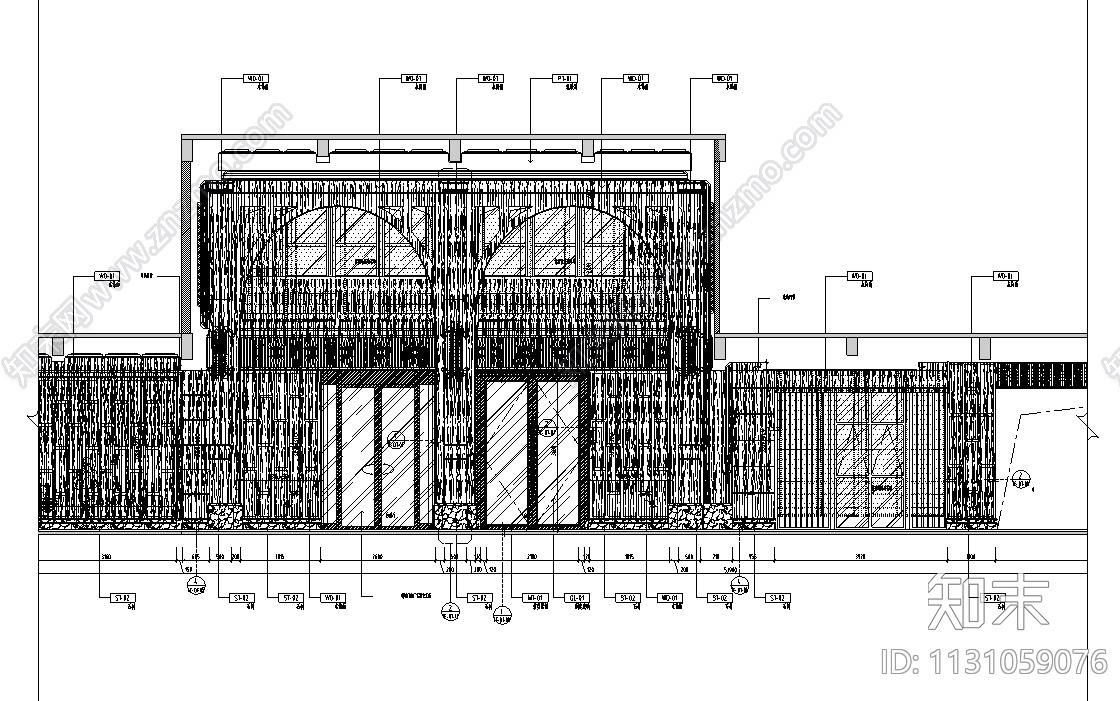 山东青岛1150㎡售楼处CAD施工图+效果图cad施工图下载【ID:1131059076】