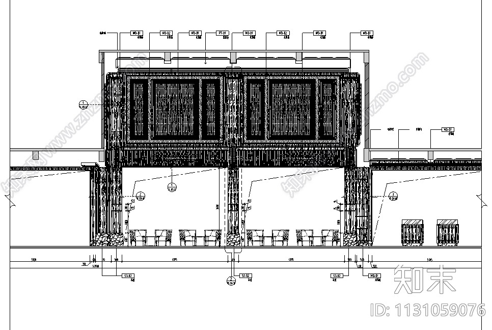 山东青岛1150㎡售楼处CAD施工图+效果图cad施工图下载【ID:1131059076】