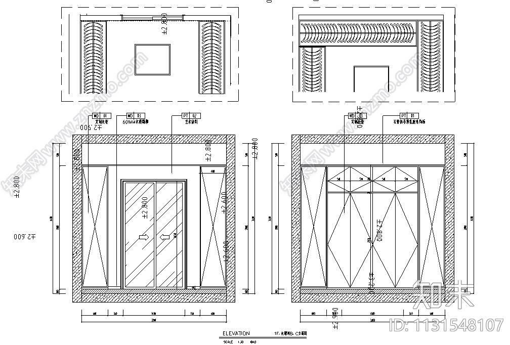 四川现代风格3层别墅CAD施工图+实景图cad施工图下载【ID:1131548107】