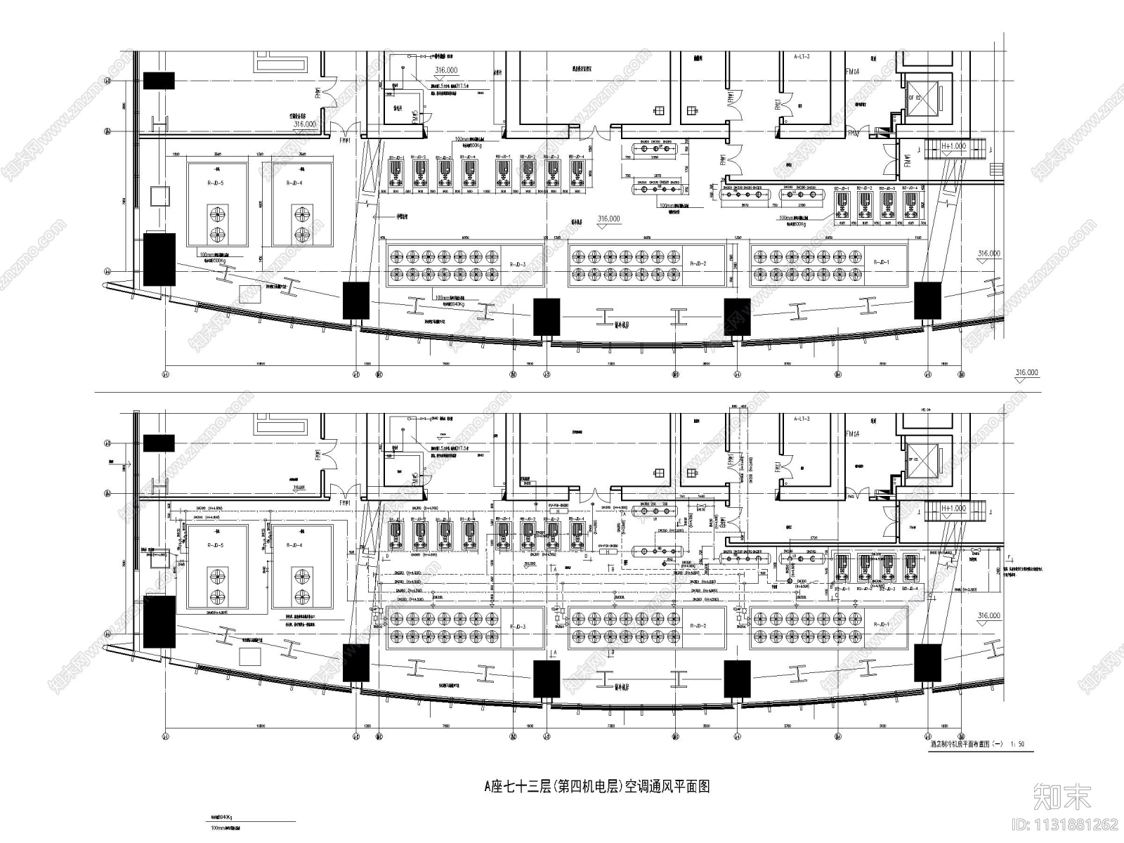 深圳超高层办公酒店通风及防排烟设计图纸施工图下载【ID:1131881262】