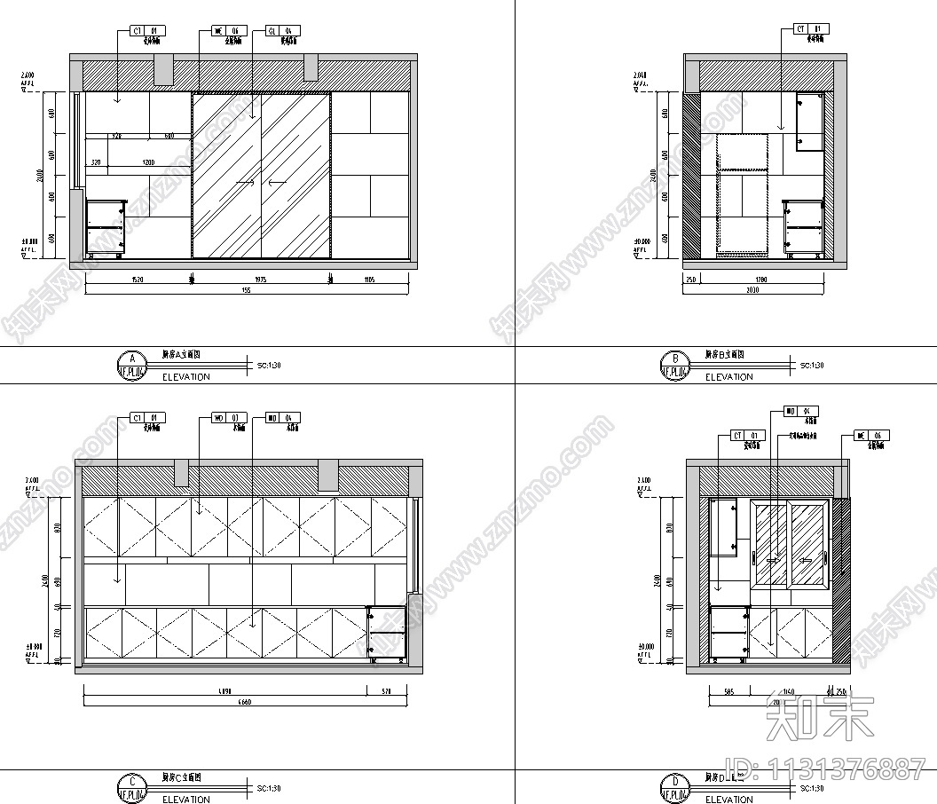 福建厦门现代中式五层别墅设计CAD施工图施工图下载【ID:1131376887】