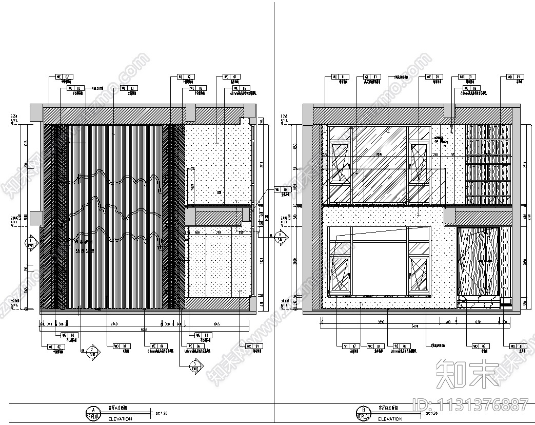 福建厦门现代中式五层别墅设计CAD施工图施工图下载【ID:1131376887】