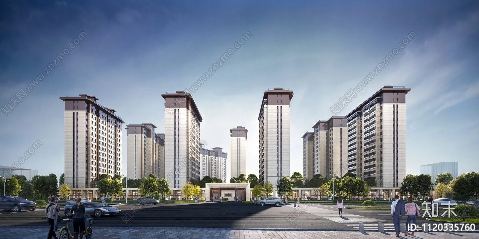 现代小区景观装修效果图